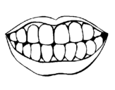 Dibujo de Boca y dientes para colorear
