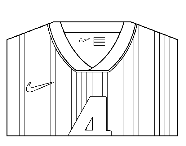 Dibujo de Camiseta del mundial de fútbol 2014 de Inglaterra para Colorear