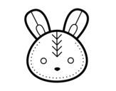 Dibujo de Cara de conejito de Pascua para colorear