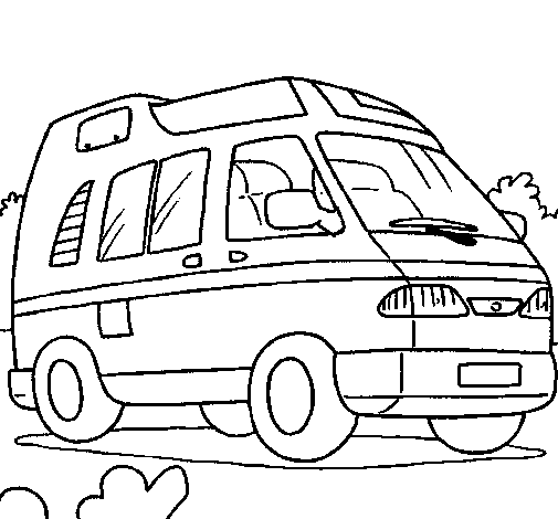 Dibujo de Caravana compacta para Colorear
