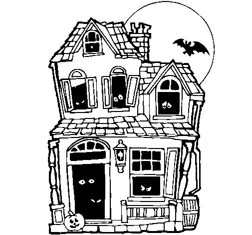 Dibujo de Casa del misterio II para Colorear