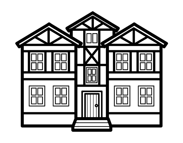 Dibujo de Casas para Colorear 