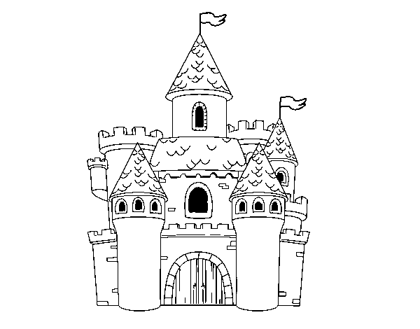 Dibujo de Castillo de fantasía para Colorear