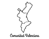 Dibujo de Comunidad Valenciana para colorear