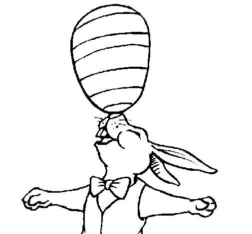 Dibujo de Conejo malabarista para Colorear