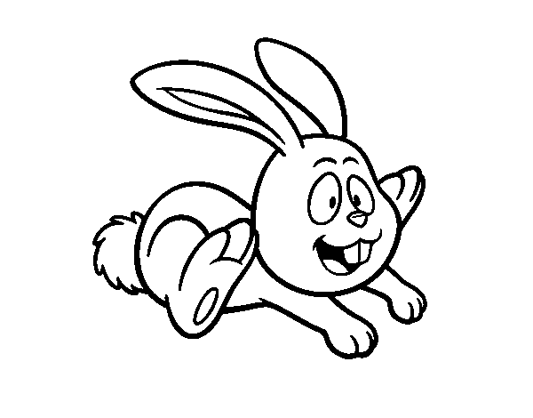 Dibujo de Conejo saltarín para Colorear