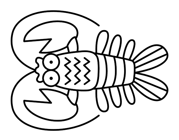 Dibujo de Crustáceo para Colorear 