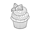 Dibujo de Cupcake de limón para colorear