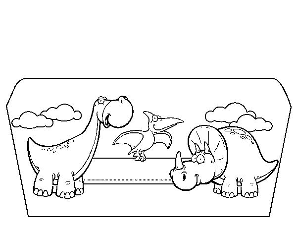 Dibujo de Dr Oetker Junior Chef Molde dinosaurios para Colorear