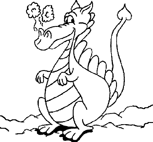 Dibujo de Dragón 1 para Colorear