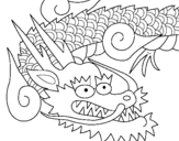 Dibujo de Dragón japones II para colorear