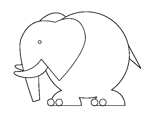 Dibujo de Elefante grande para Colorear