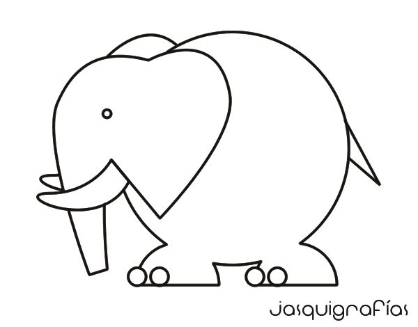 Dibujo de Elefante grande para Colorear 