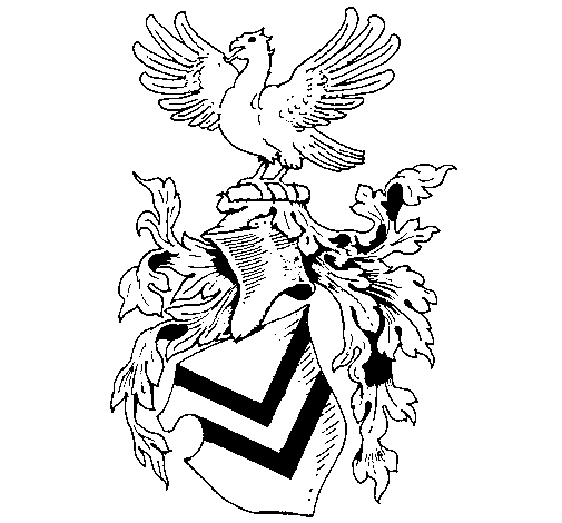 Dibujo de Escudo de armas y aguila  para Colorear