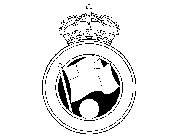 Dibujo de Escudo del Real Racing Club de Santander para Colorear