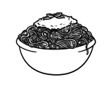 Dibujo de Espaguetis para colorear