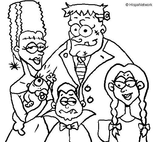 Dibujo de Familia de monstruos para Colorear