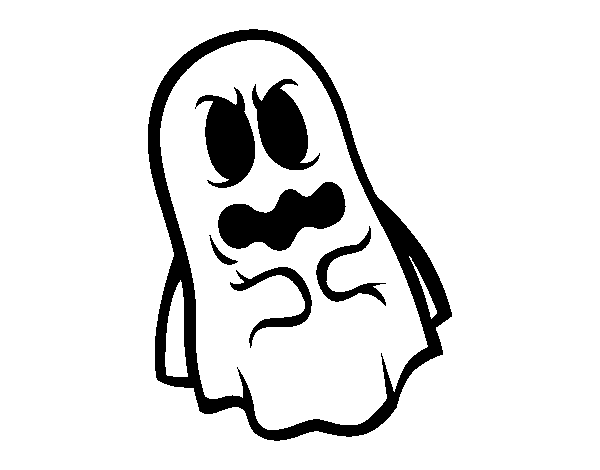 Dibujo de Fantasma asustado  para Colorear