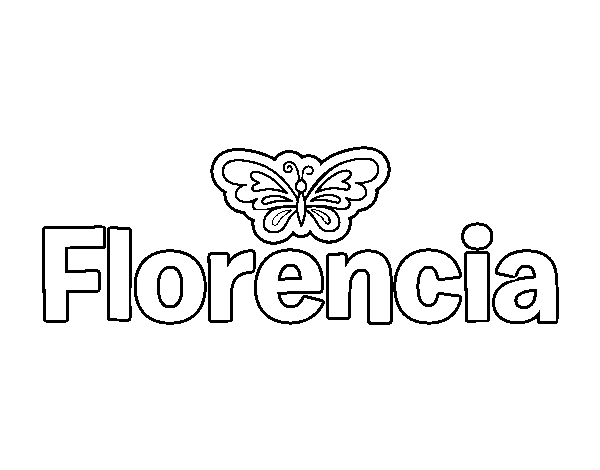 Dibujo de Florencia para Colorear
