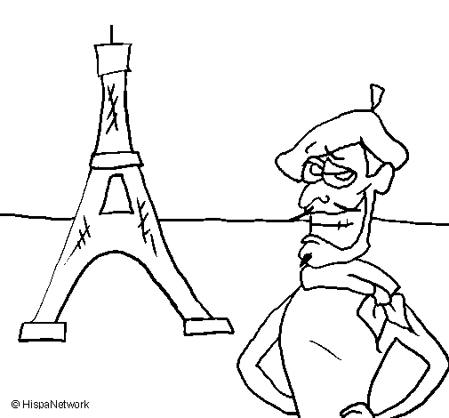 Dibujo de Francia 1 para Colorear 