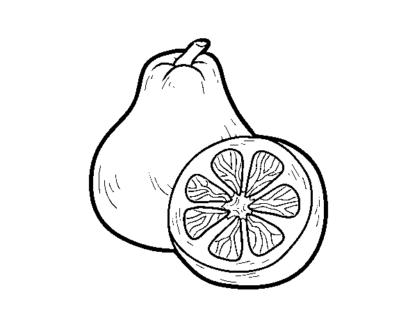Dibujo de Fruta exótica ugli para Colorear