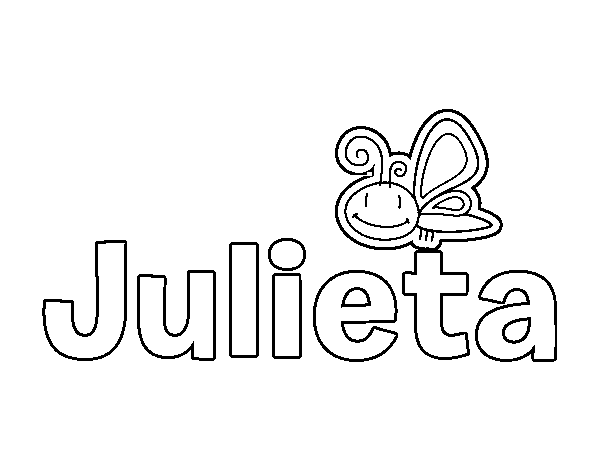 Dibujo de Julieta para Colorear