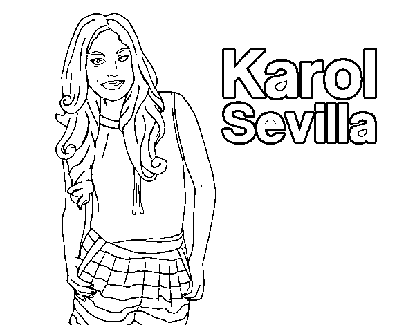 Dibujo de Karol Sevilla para Colorear