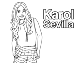 Dibujo de Karol Sevilla para colorear