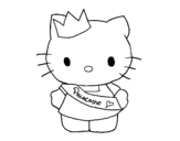 Dibujo de Kitty princesa para colorear