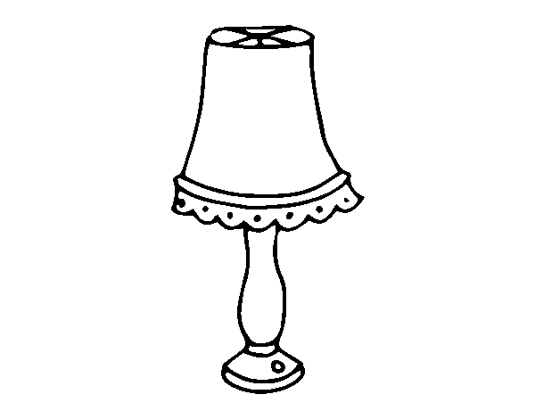 Dibujo de Lámpara de mesa para Colorear