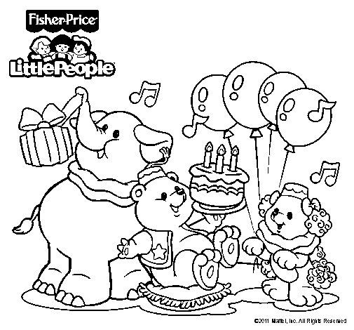 Dibujo de Little People 3 para Colorear