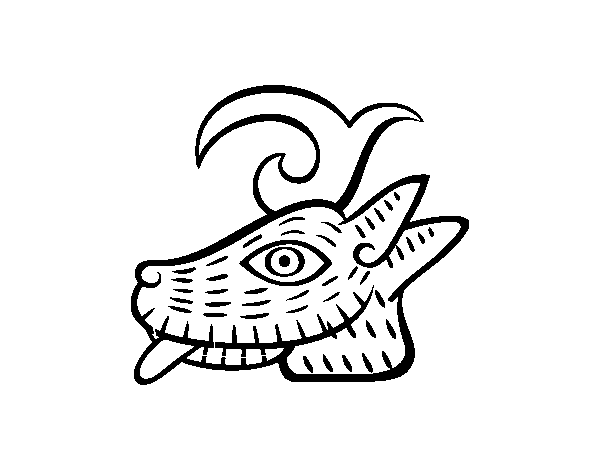 Dibujo de Los días aztecas: el ciervo Mazatl para Colorear