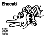 Dibujo de Los días aztecas: el viento Ehecatl para colorear