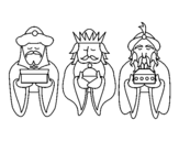Dibujo de Los Reyes Magos 4 para colorear