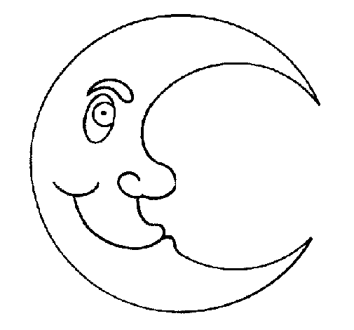 Dibujo de Luna para Colorear