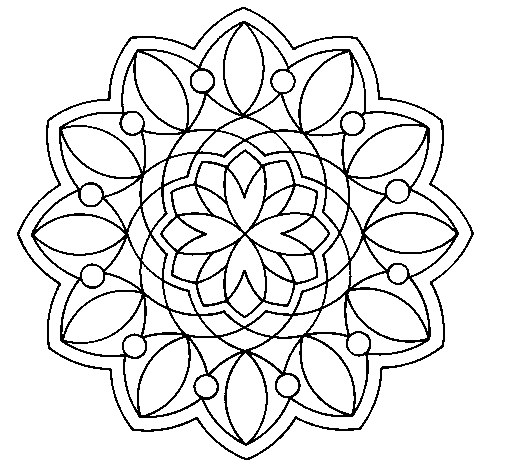 Dibujo de Mandala 3 para Colorear
