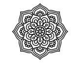 Dibujo de Mandala flor de la concentración para colorear