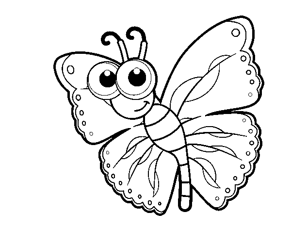 Dibujo de Mariposa Color Roll para Colorear