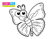 Dibujo de Mariposa Color Roll para colorear