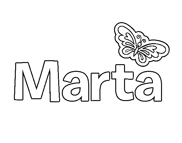 Dibujo de Marta para Colorear