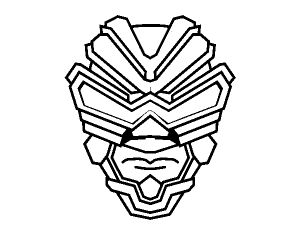 Dibujo de Máscara de rayos gamma para Colorear