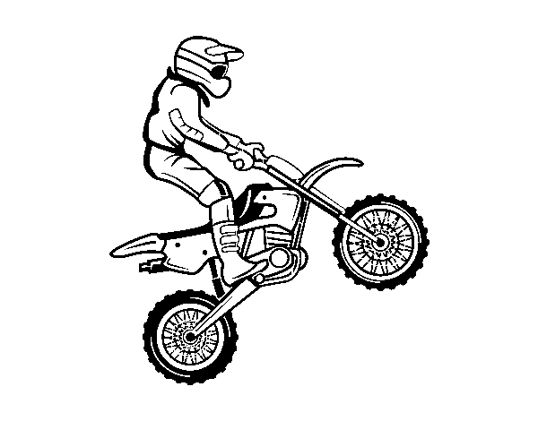 Dibujo de Moto de trial para Colorear
