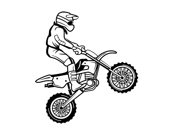 Dibujo de Moto de trial para Colorear 