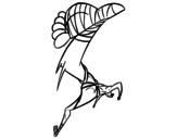 Dibujo de Muay Thai patada trasera para colorear