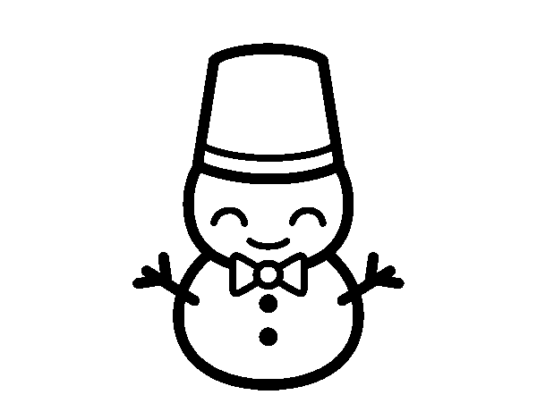 Dibujo de Muñeco de nieve 5 para Colorear