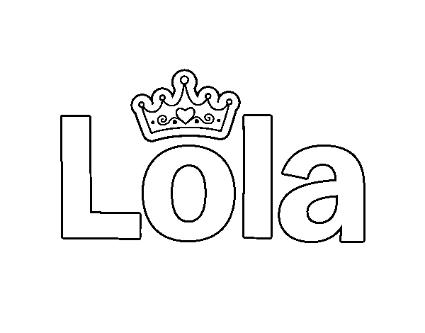 Dibujo de Nombre Lola para Colorear