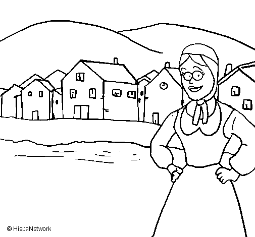 Dibujo de Noruega para Colorear