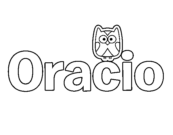 Dibujo de Oracio para Colorear