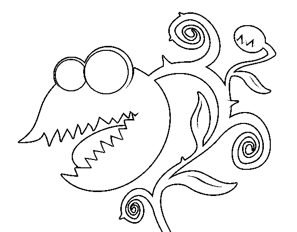 Dibujo de Planta carnívora para Colorear 