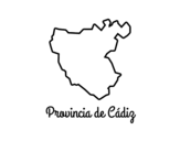 Dibujo de Provincia de Cádiz para colorear